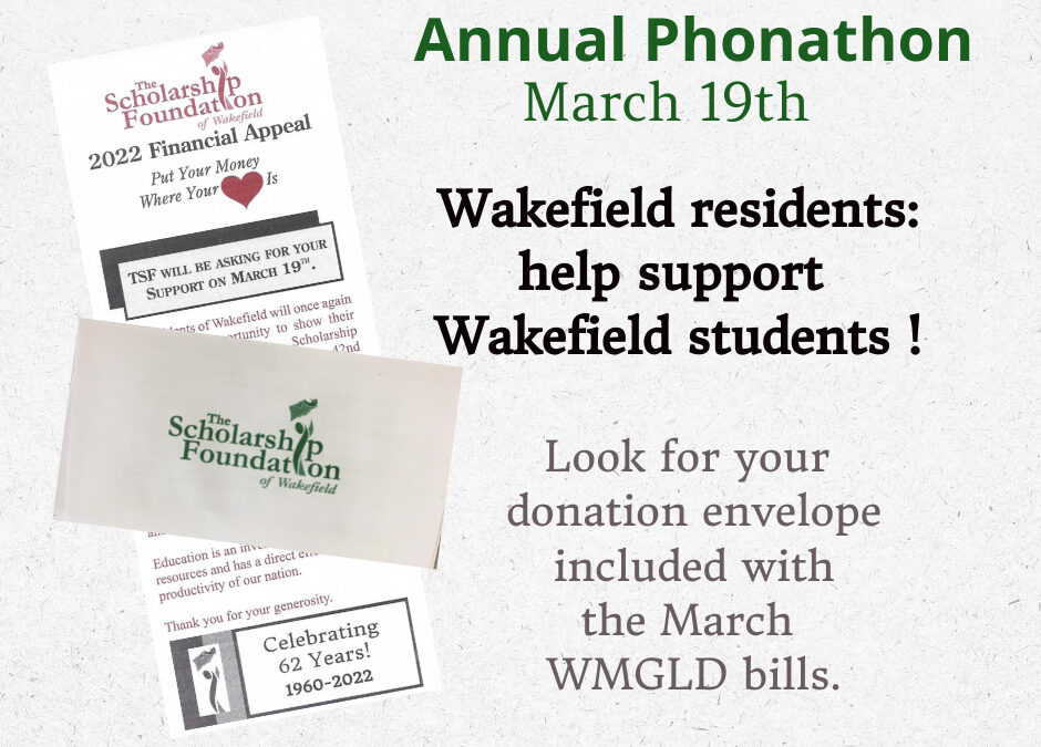 A picture of some papers with the words annual phonathon march 1 9 th.